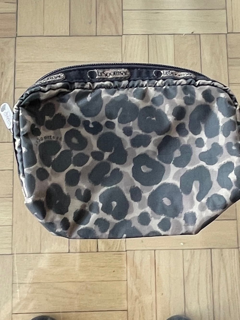 LeSportsac Leopard Print Cosmetic Pouch - Taupe & Charcoal
